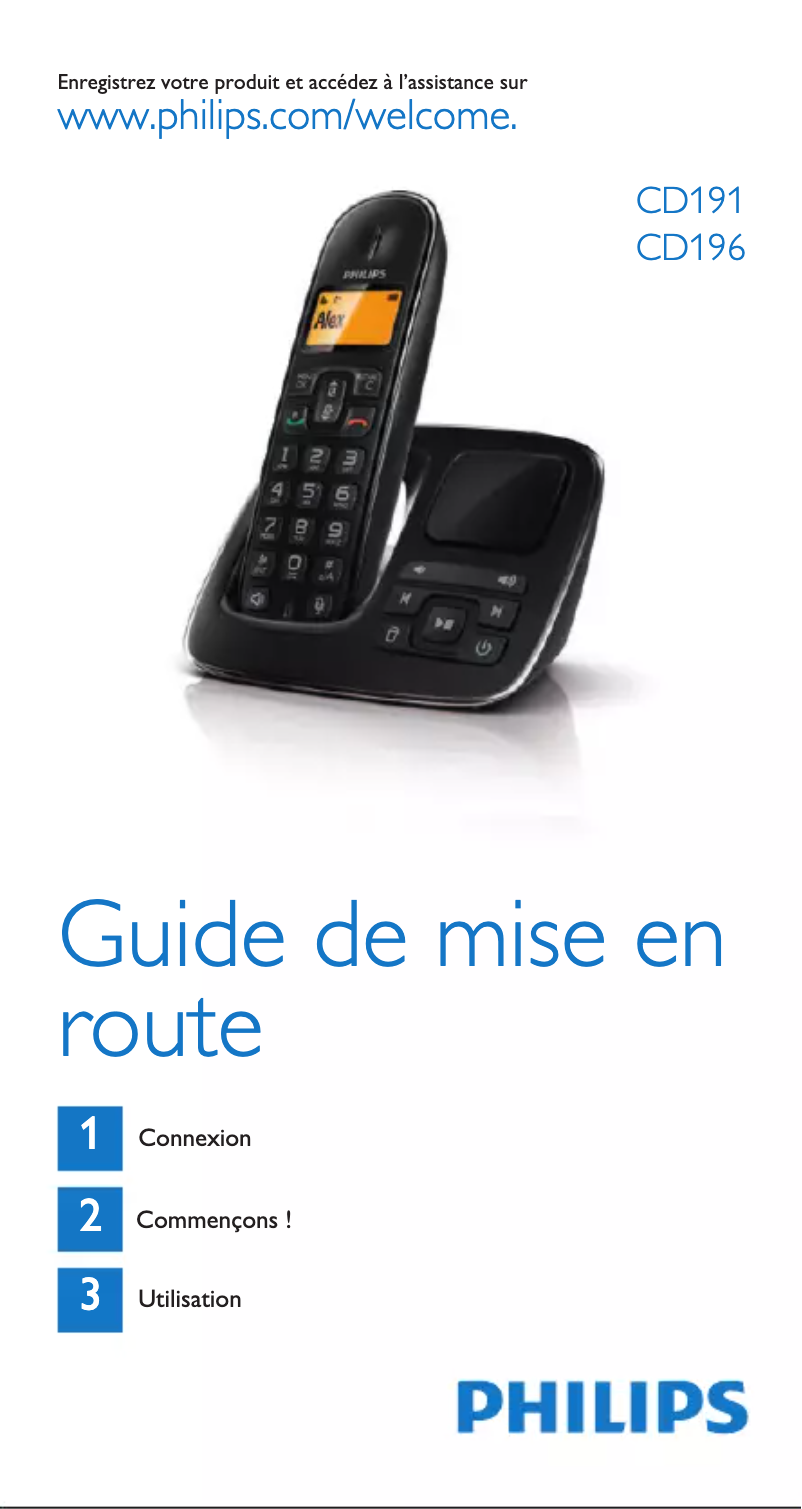 Página 1 del manual Guía de inicio rápido Philips BeNear CD1962B