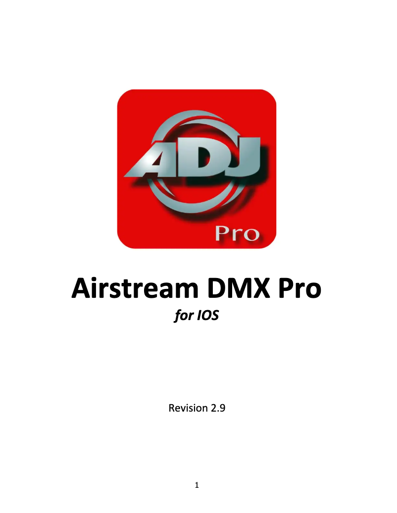 Page 1 de la notice Manuel utilisateur Adj 4 Stream DMX Bridge