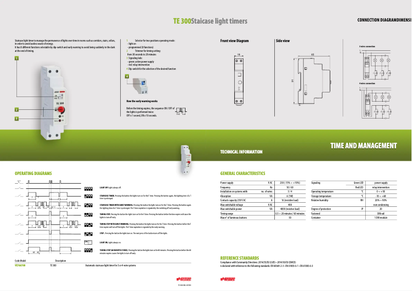 Page n°1 - Fiche technique Vemer TE 300