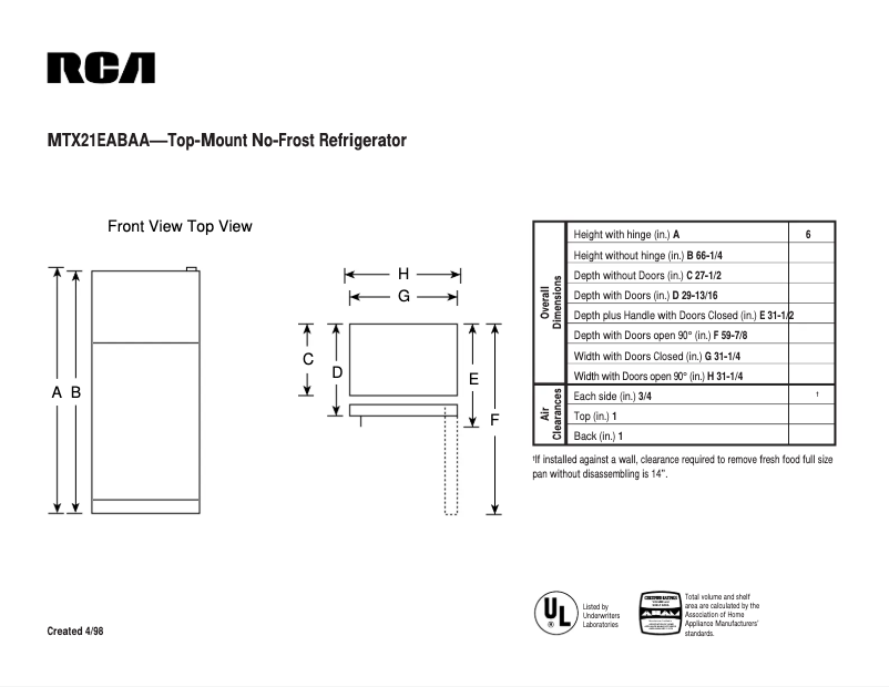 Image de la première page du manuel de l'appareil MTX21EABAA