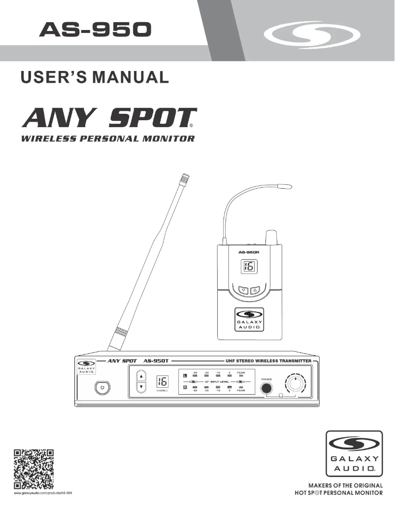 Image de la première page du manuel de l'appareil Any Spot