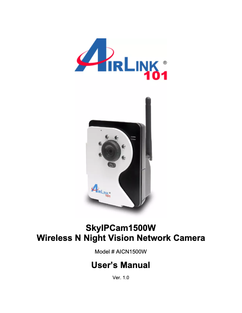 Page n°1 - Manuel utilisateur AirLink AICN1500W