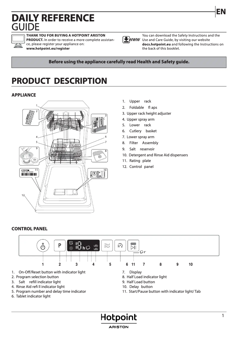 Page n°1 - Manuel utilisateur Hotpoint Ariston HSCIC 3M19 C RU