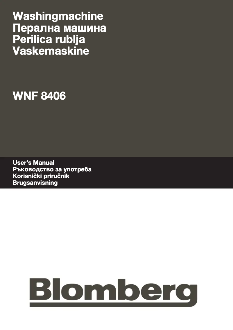 Page n°1 - Manuel utilisateur Blomberg WNF 8406