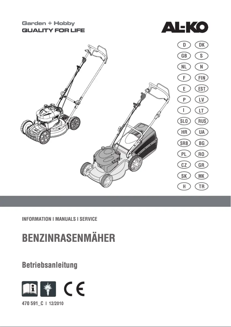 Page 1 de la notice Manuel utilisateur AL-KO Premium 470 SP-B