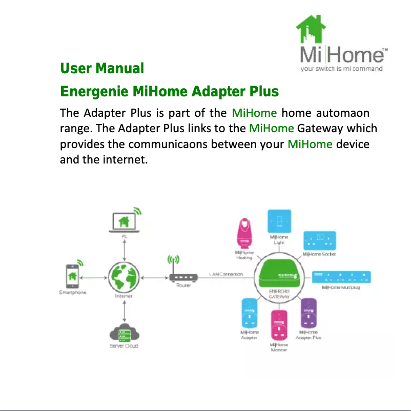 Image de la première page du manuel de l'appareil MIHO005