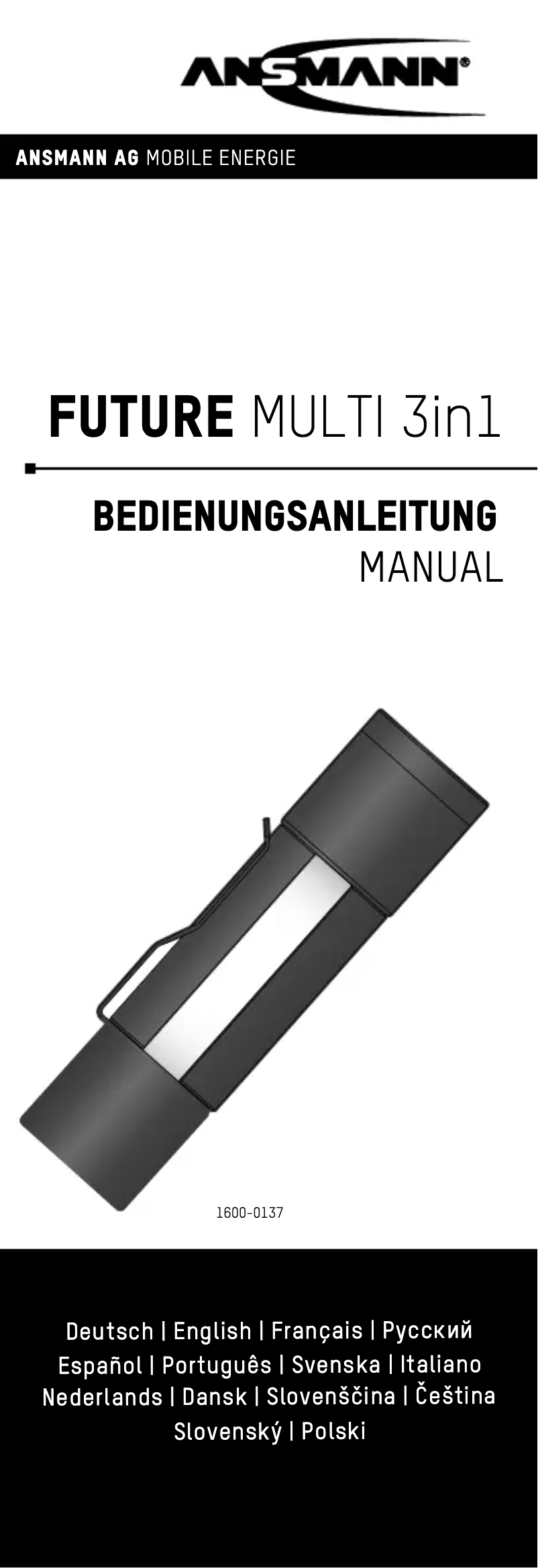 Page n°1 - Manuel utilisateur Ansmann Future Multi 3in1