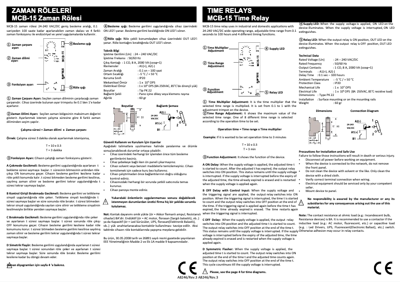 Page n°1 - Guide de démarrage rapide ENTES MCB-15