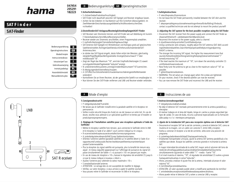 Image de la première page du manuel de l'appareil 00047454