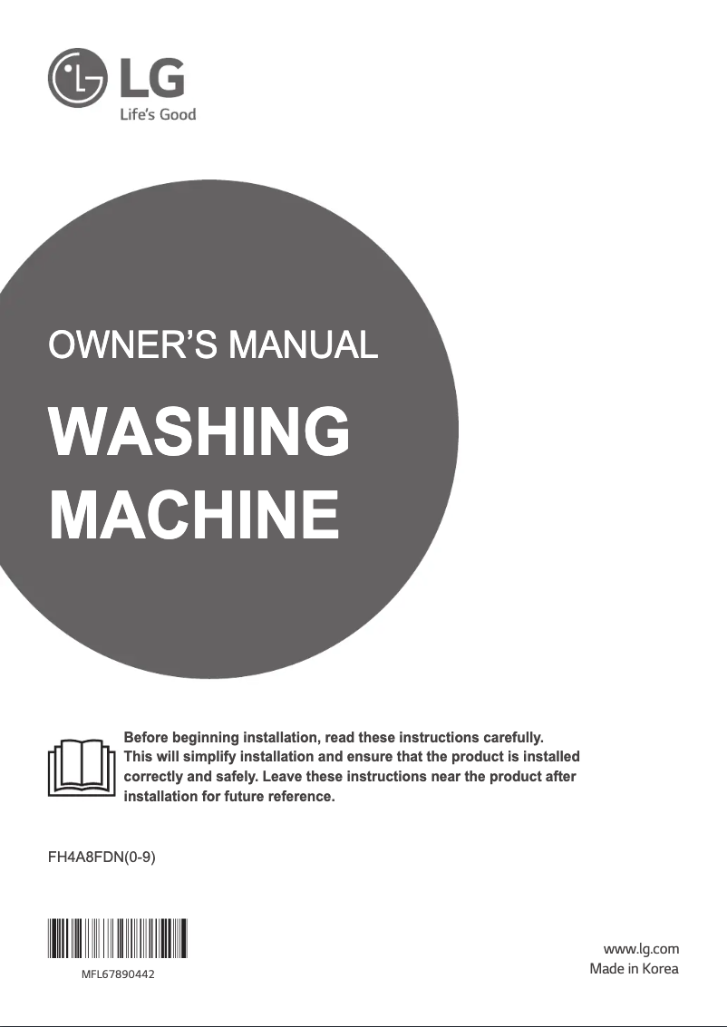 Página 1 del manual Manual de usuario LG WF0914WHT