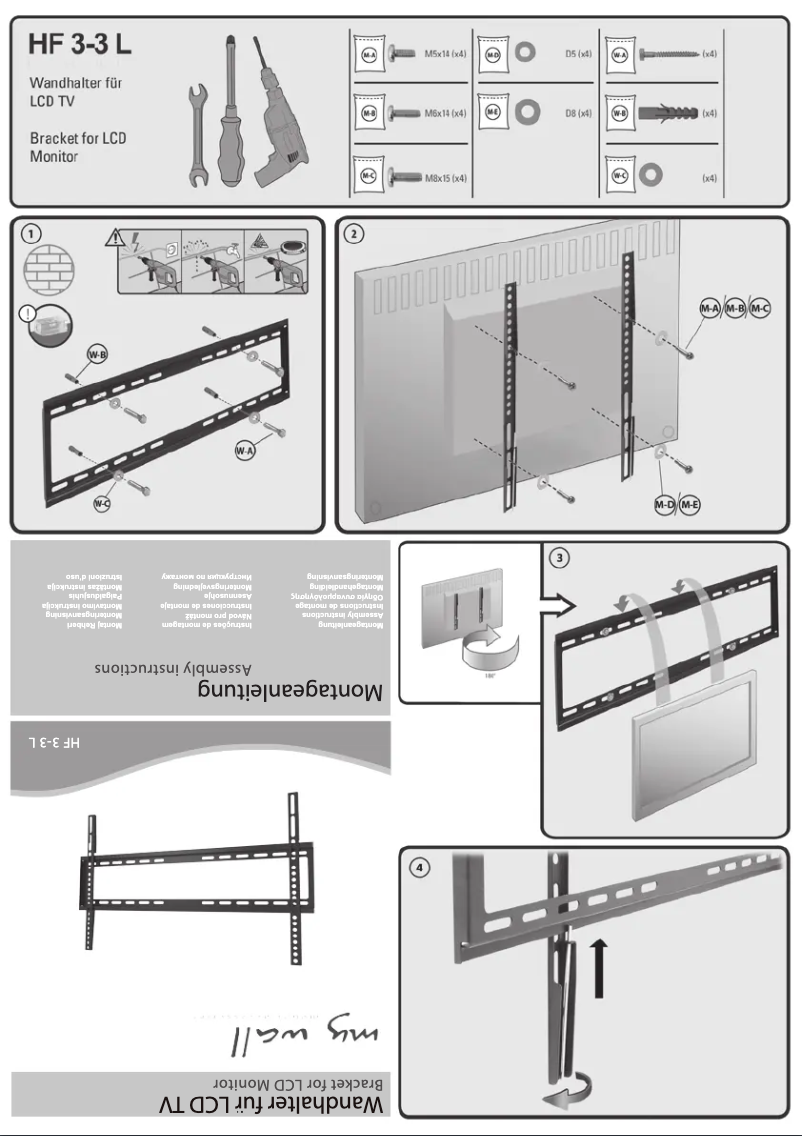 Page 1 de la notice Manuel utilisateur My Wall HF 3-3 L
