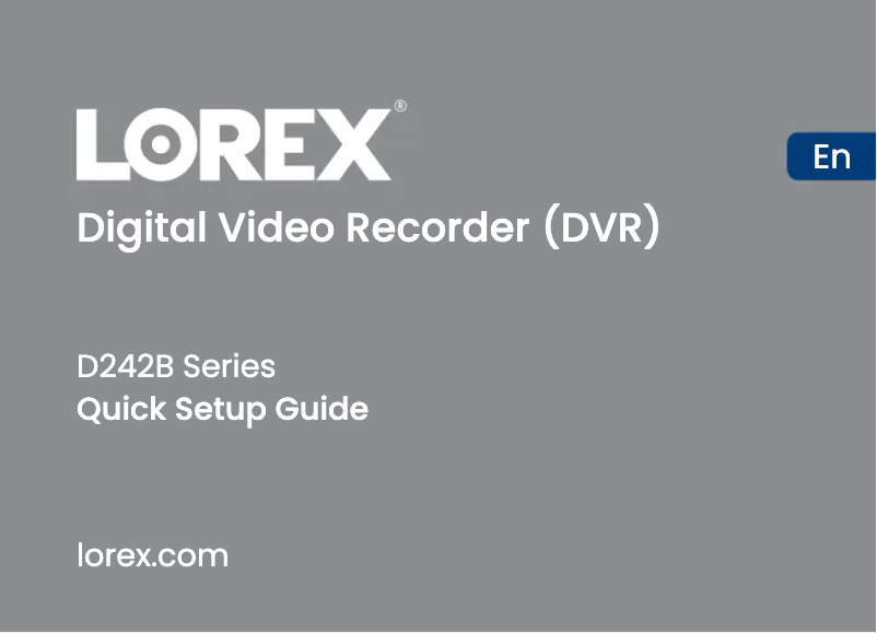 Página 1 del manual Manual de usuario Lorex D24281B-2NA4-E