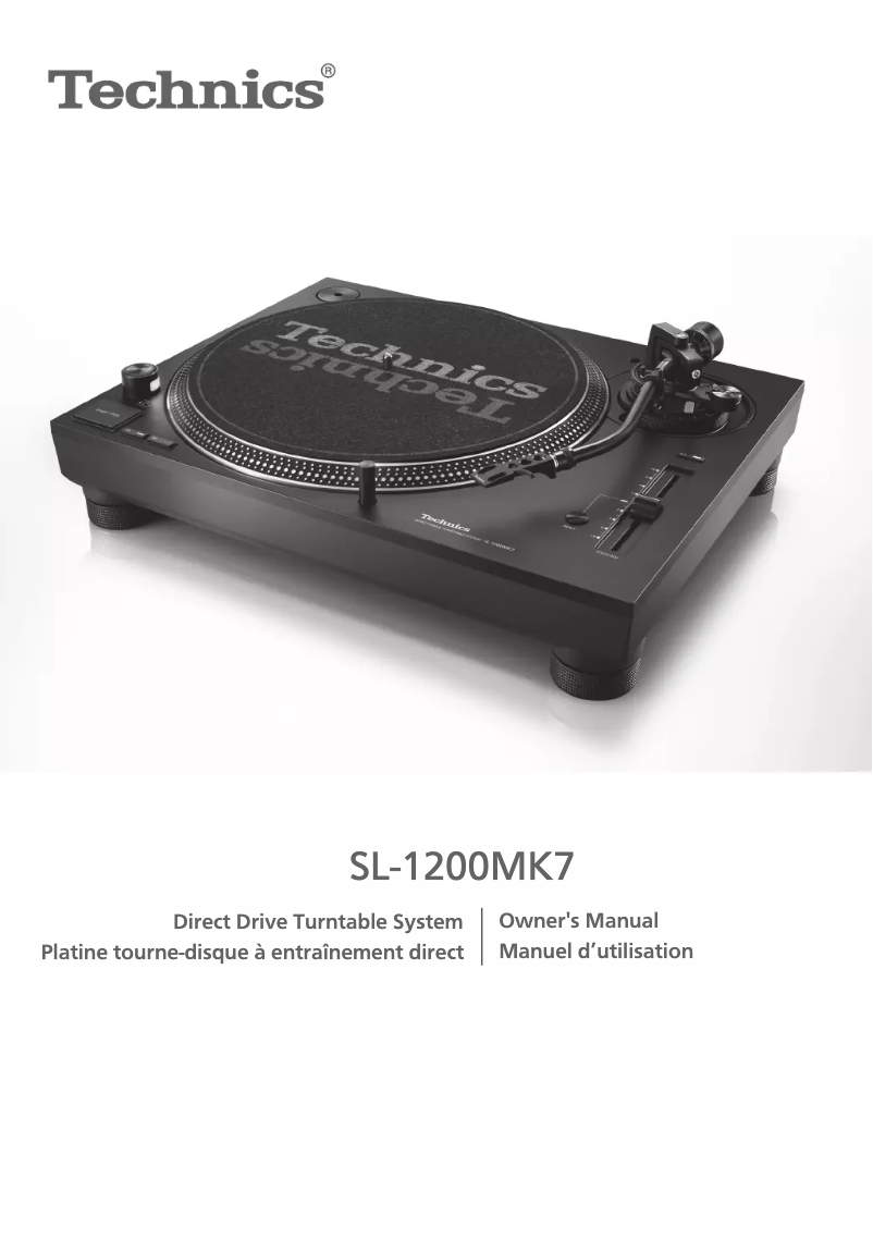 Page 1 de la notice Manuel utilisateur Technics SL-1210MK7R