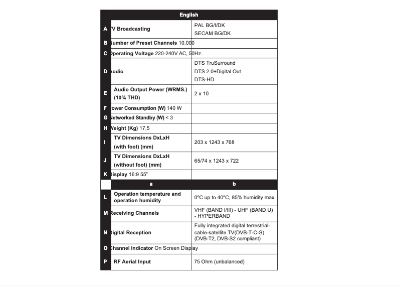 Page 1 de la notice Manuel utilisateur Toshiba 55V5863DG