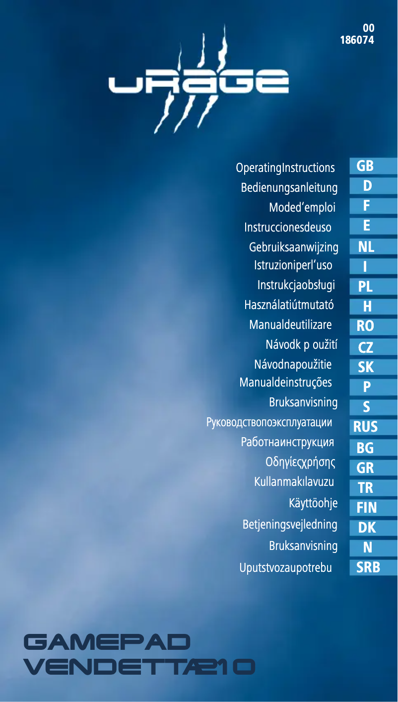 Page 1 de la notice Manuel utilisateur Hama uRage Vendetta 210