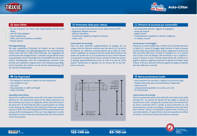 Page 1 de la notice Manuel utilisateur Trixie 1325