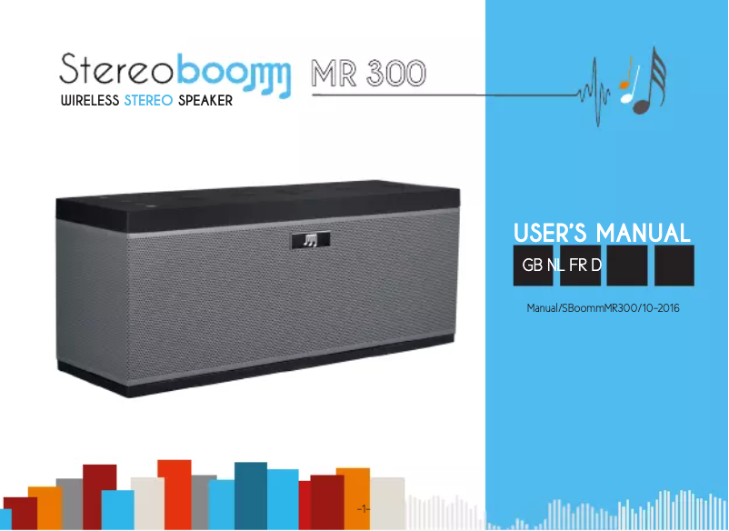 Page 1 de la notice Manuel utilisateur Stereoboomm MR300