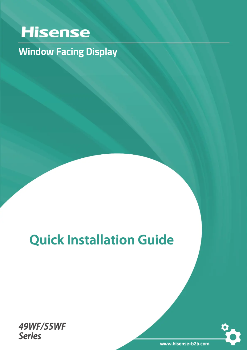 Página 1 del manual Manual de usuario Hisense 49WF25E