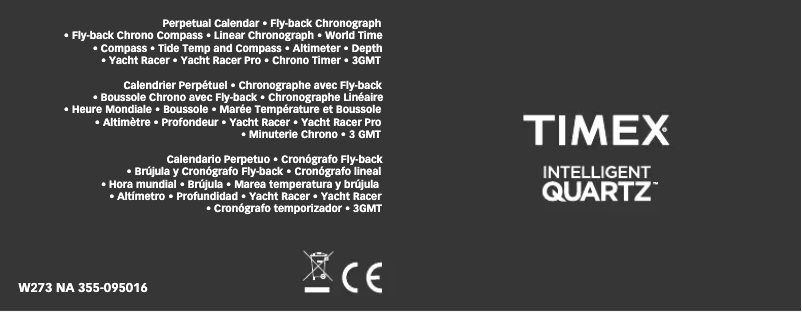 Page 1 de la notice Manuel utilisateur Timex Intelligent Quartz T2P103ZA