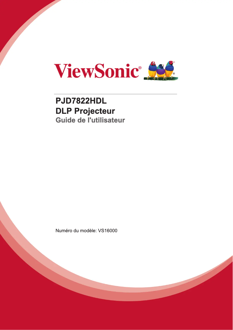 Page n°1 - Manuel utilisateur Viewsonic PJD7822HDL