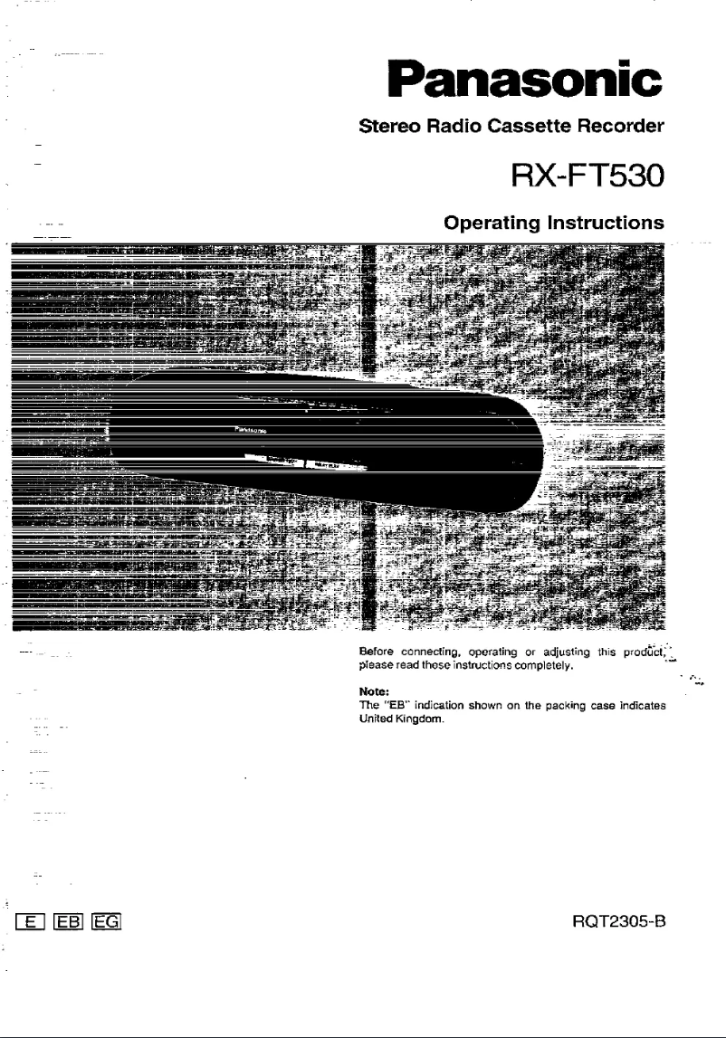 Page n°1 - Manuel utilisateur Panasonic RX-FT530