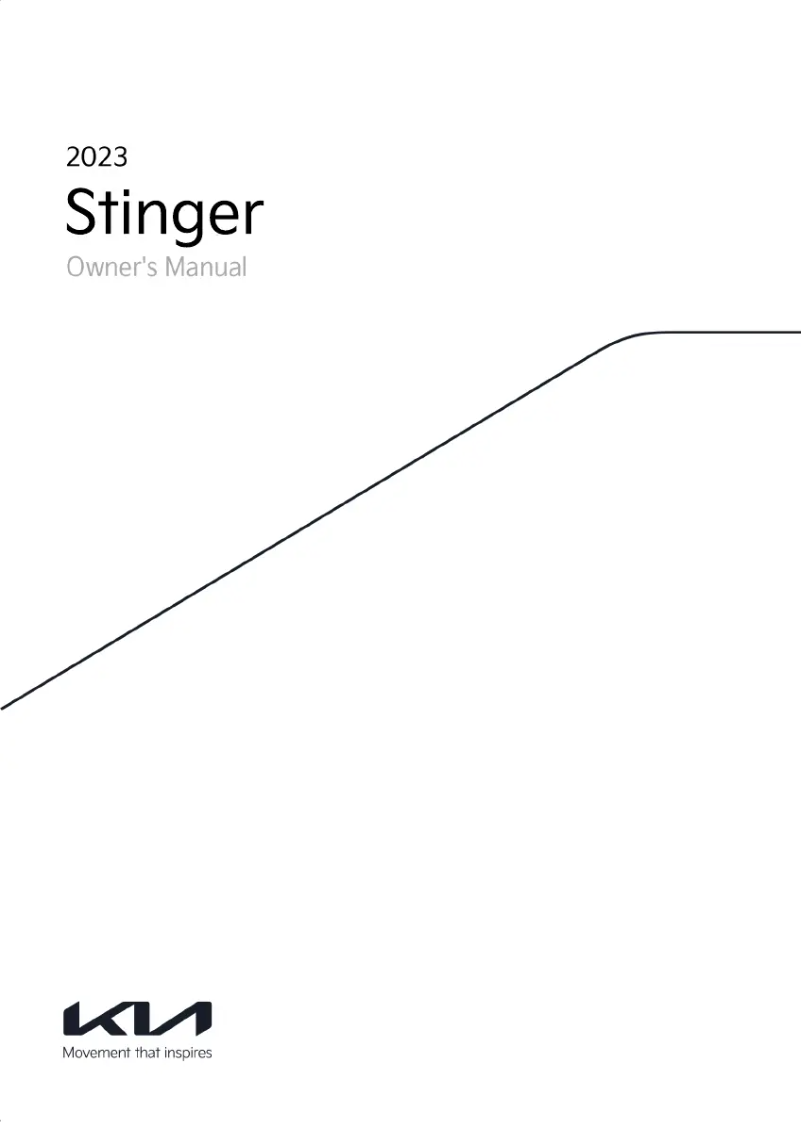 Page 1 de la notice Manuel utilisateur Kia Stinger (2023)