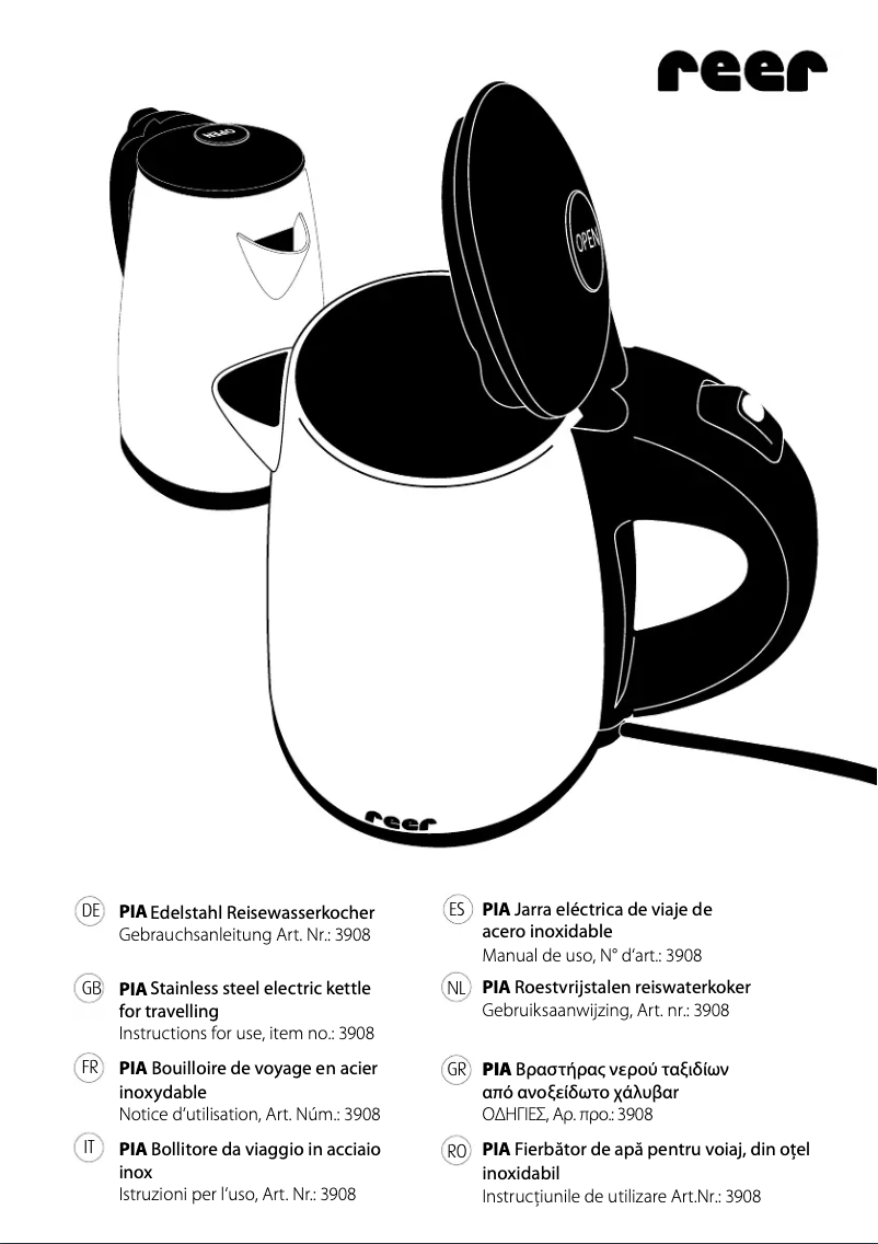 Página 1 del manual Manual de usuario Reer Pia