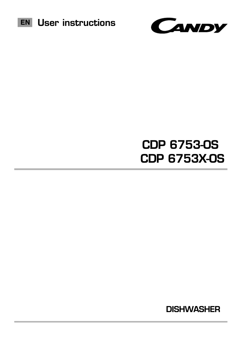 Image de la première page du manuel de l'appareil CDP 6753X-OS