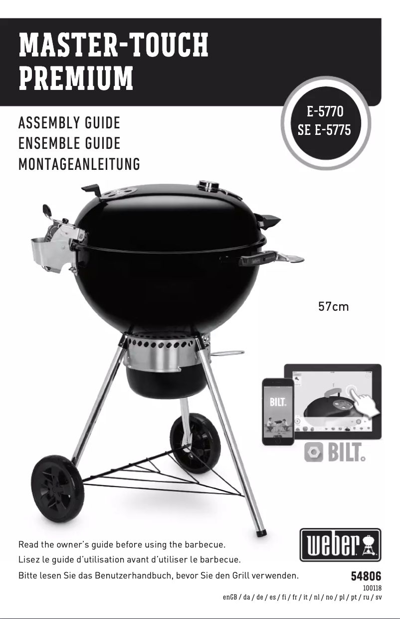 Image de la première page du manuel de l'appareil Master Touch Premium SE E-5775