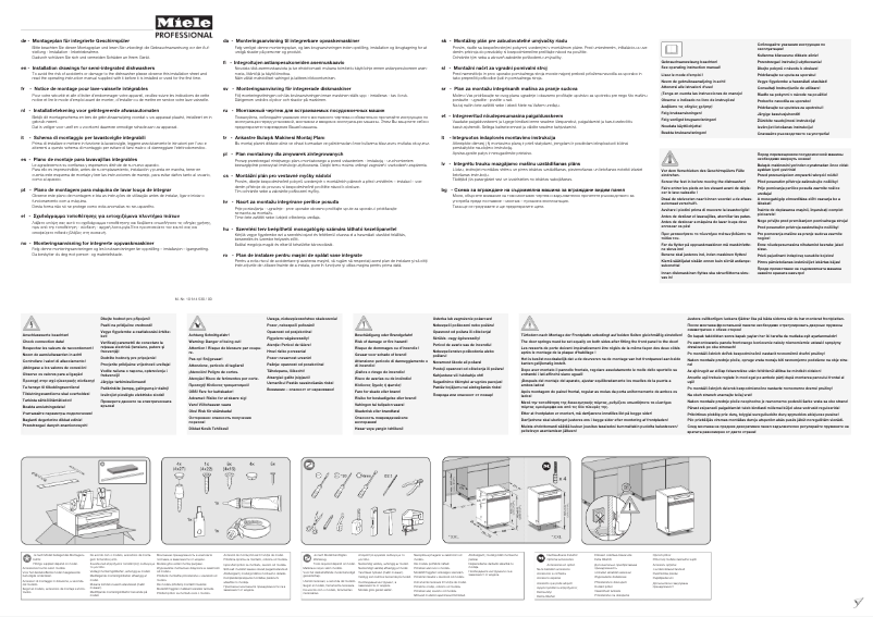 Page 1 de la notice Instructions / montage Miele Profiline PG 8133 SCVi