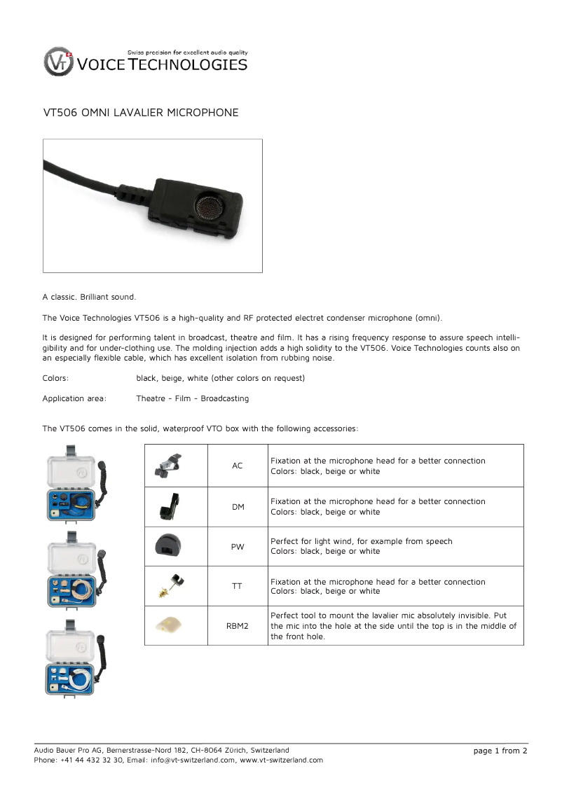 Image de la première page du manuel de l'appareil VT506WA