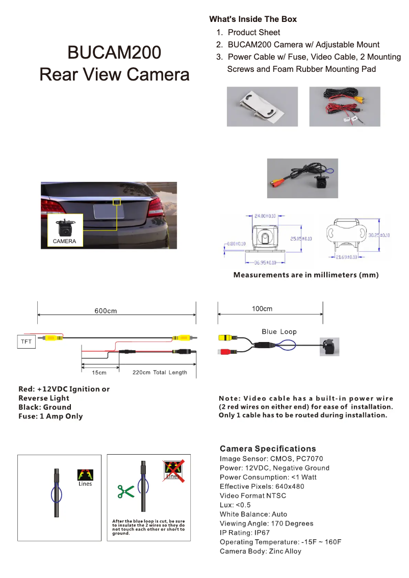 Page n°1 - Manuel utilisateur Jensen BUCAM200J