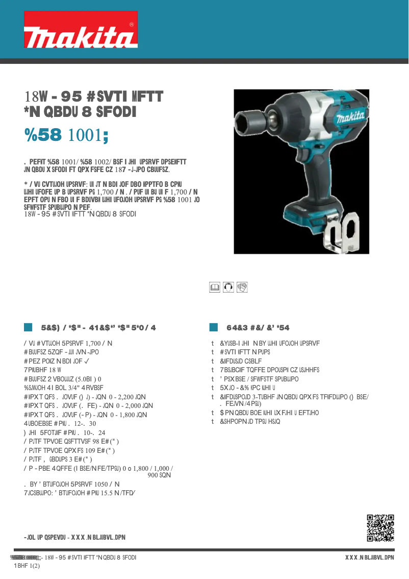 Image de la première page du manuel de l'appareil DTW1001Z