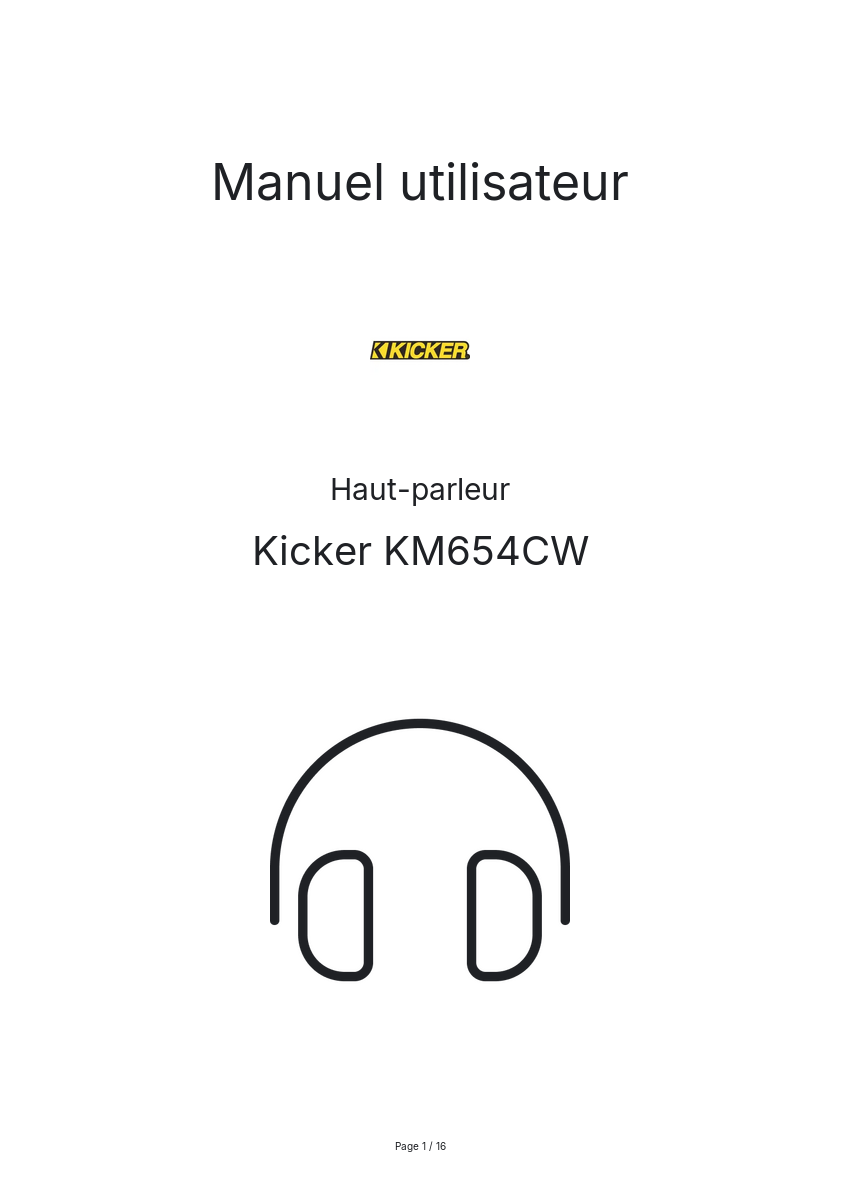 Image de la première page du manuel de l'appareil KM654CW