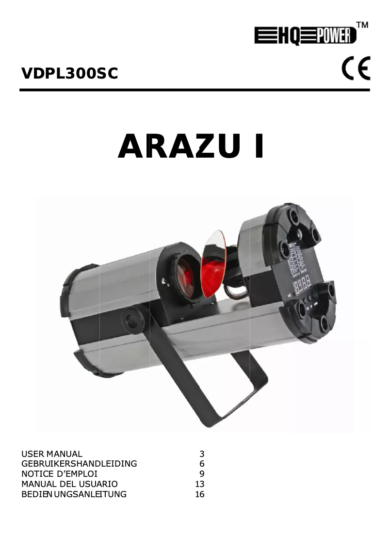 Page n°1 - Manuel utilisateur HQ Power Aruzu I
