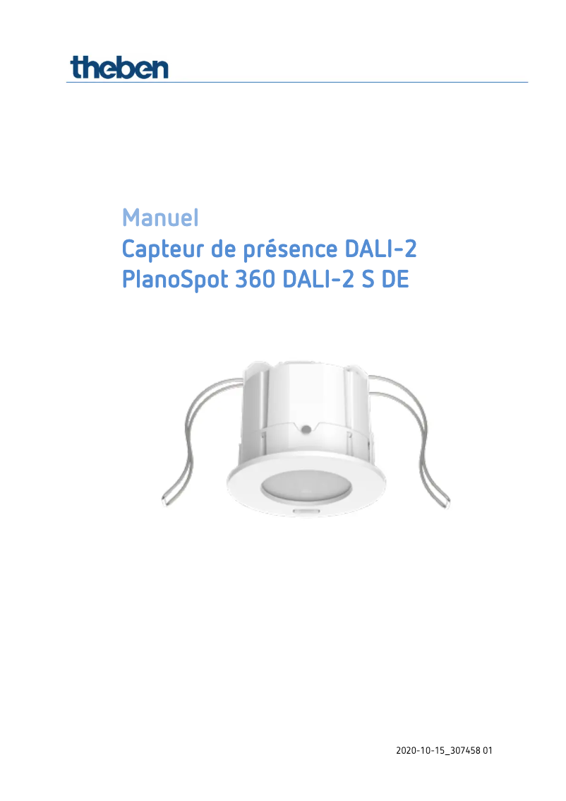 Page n°1 - Manuel utilisateur Theben PlanoSpot 360 DALI-2 S DE