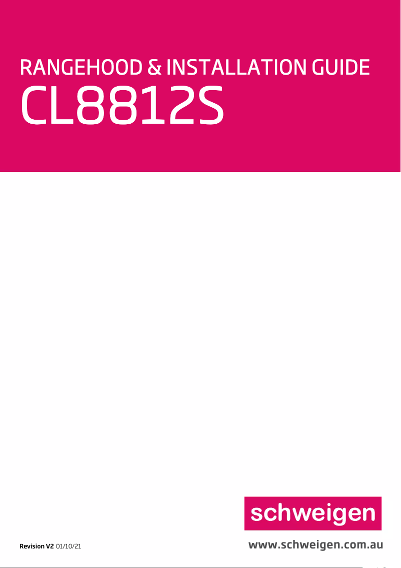 Page n°1 - Manuel utilisateur Schweigen CL8812S