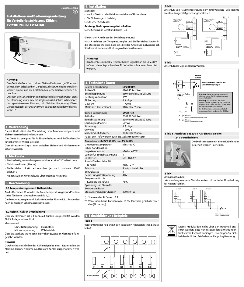 Page n°1 - Manuel utilisateur Eberle EV 24 H