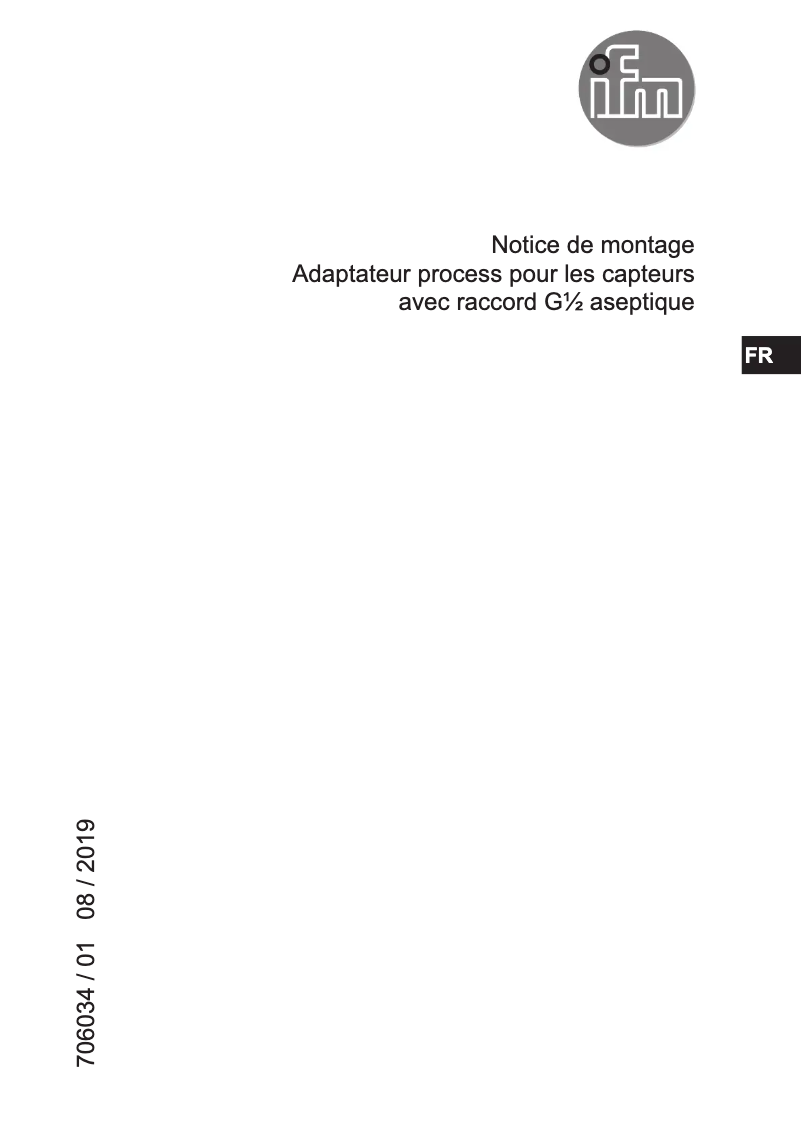 Page 1 de la notice Manuel utilisateur IFM E43323