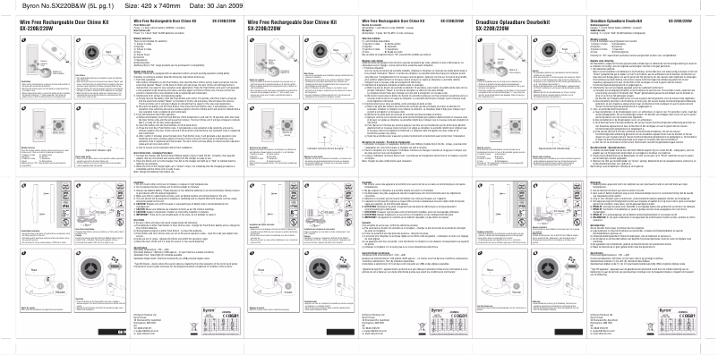 Page 1 de la notice Manuel utilisateur Byron SX-220W