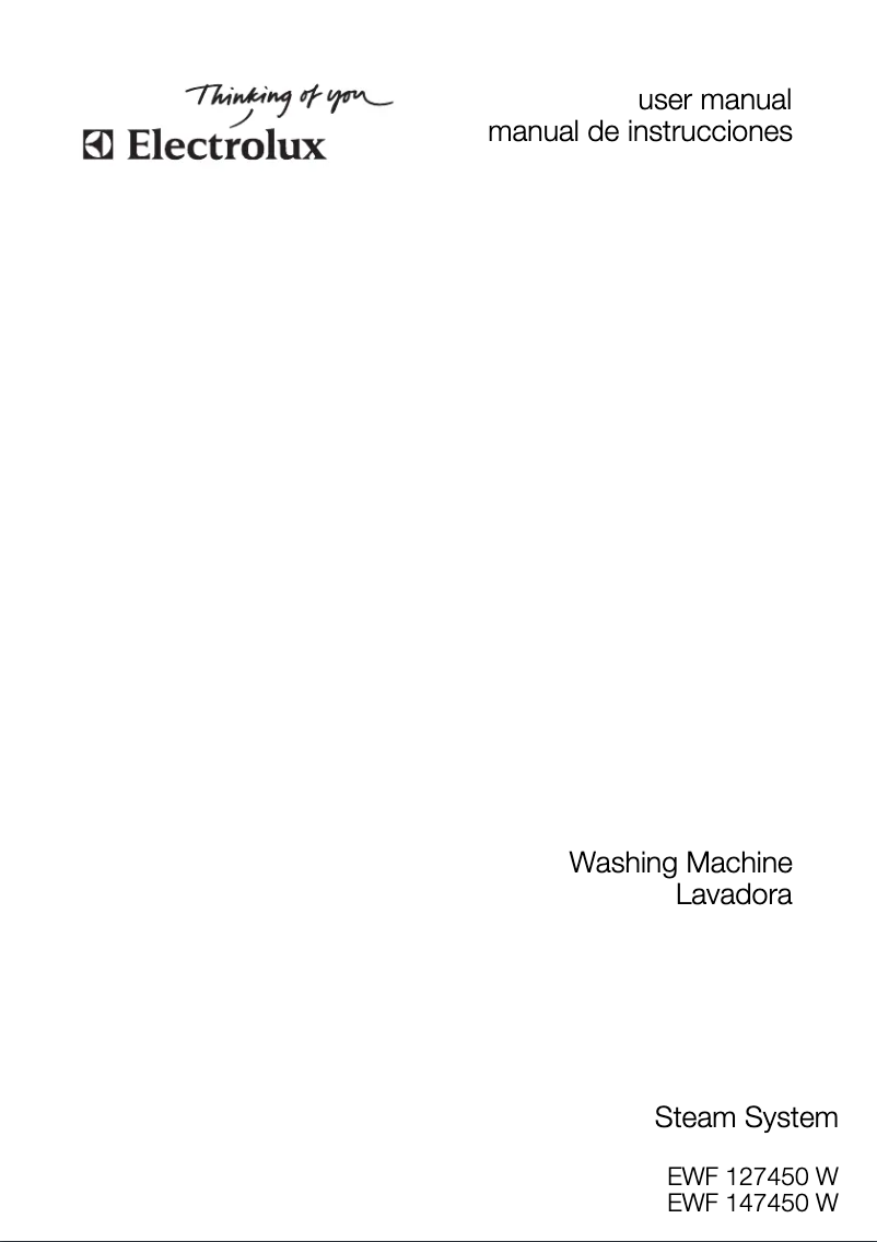 Page 1 de la notice Manuel utilisateur Electrolux EWF127450W