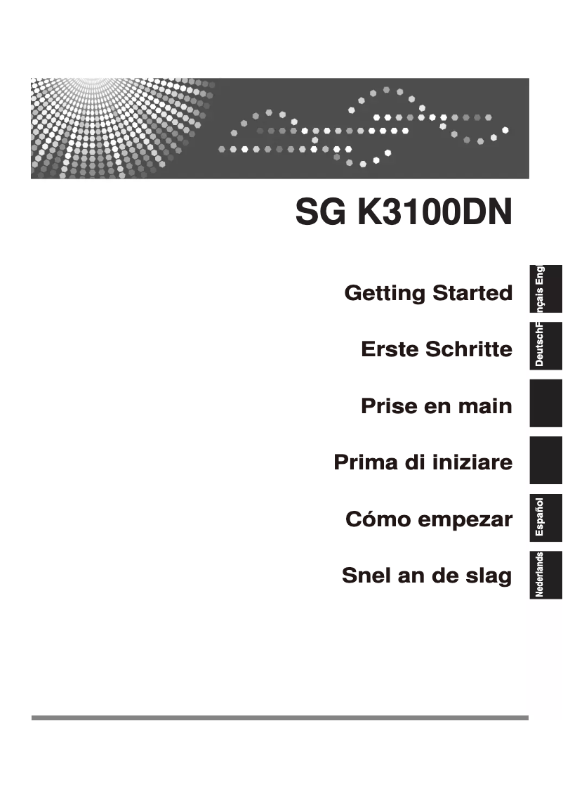 Image de la première page du manuel de l'appareil SG K3100DN