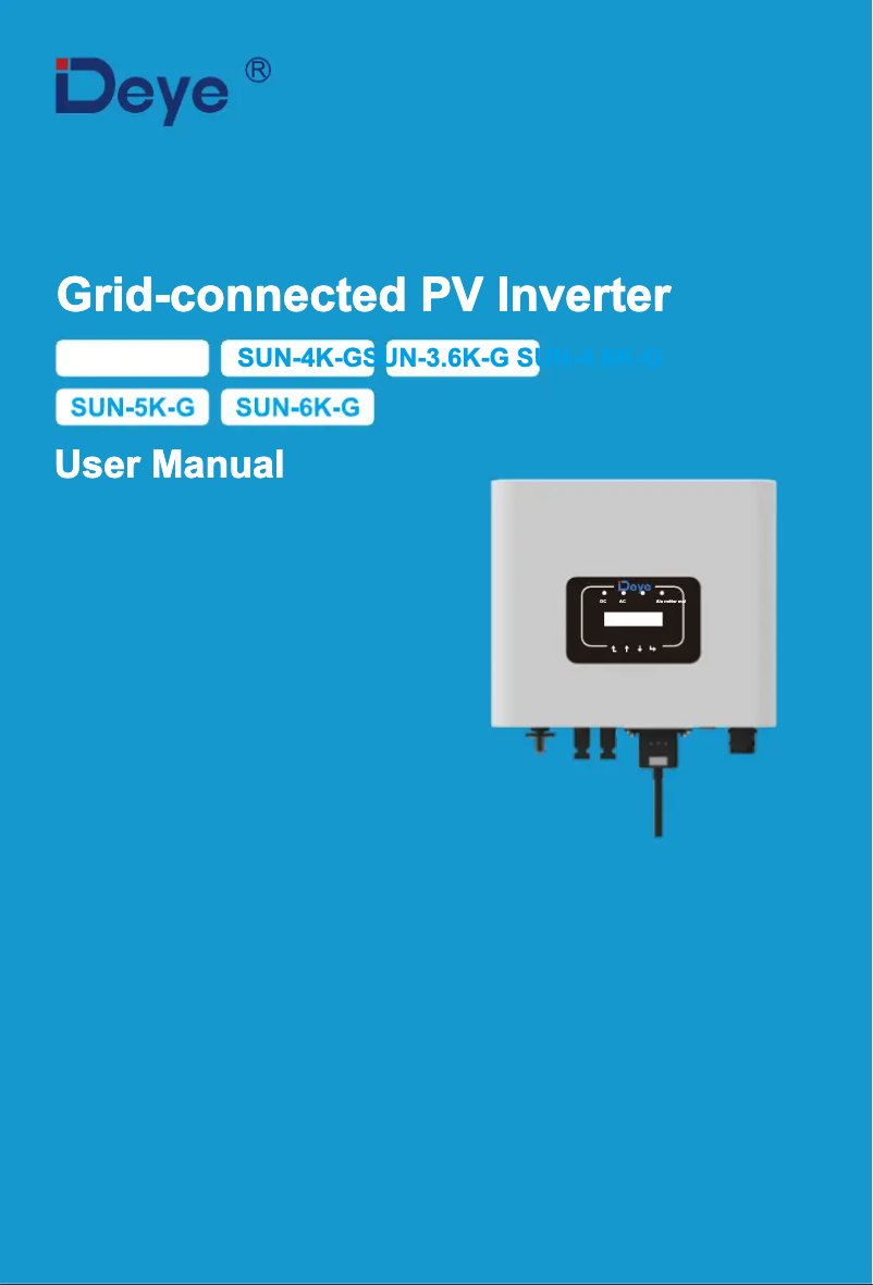 Page 1 de la notice Manuel utilisateur Deye SUN-3.6K-G