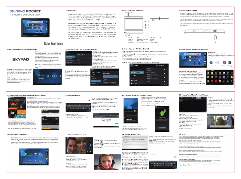 Page n°1 - Manuel utilisateur Skytex Skypad Pocket SP438