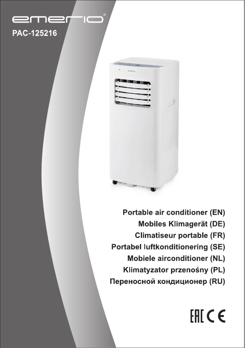 Page 1 de la notice Manuel utilisateur Emerio PAC-125216