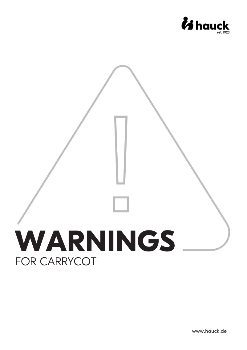 Page 1 de la notice Manuel utilisateur Hauck Carry N Play