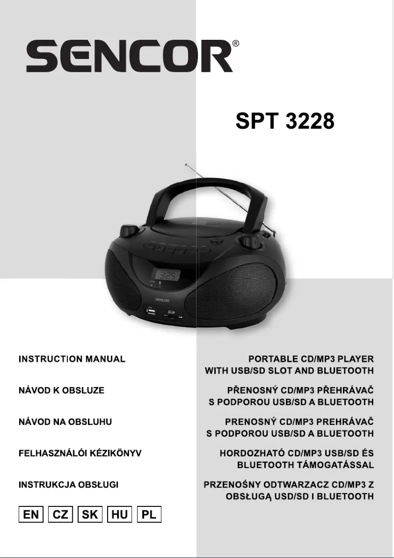 Page n°1 - Manuel utilisateur Sencor SPT 3228