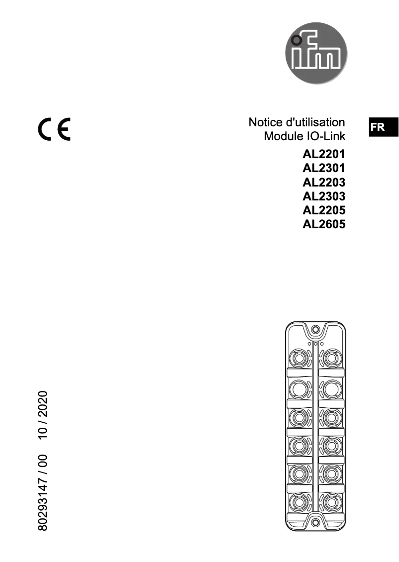 Page n°1 - Manuel utilisateur IFM AL2203