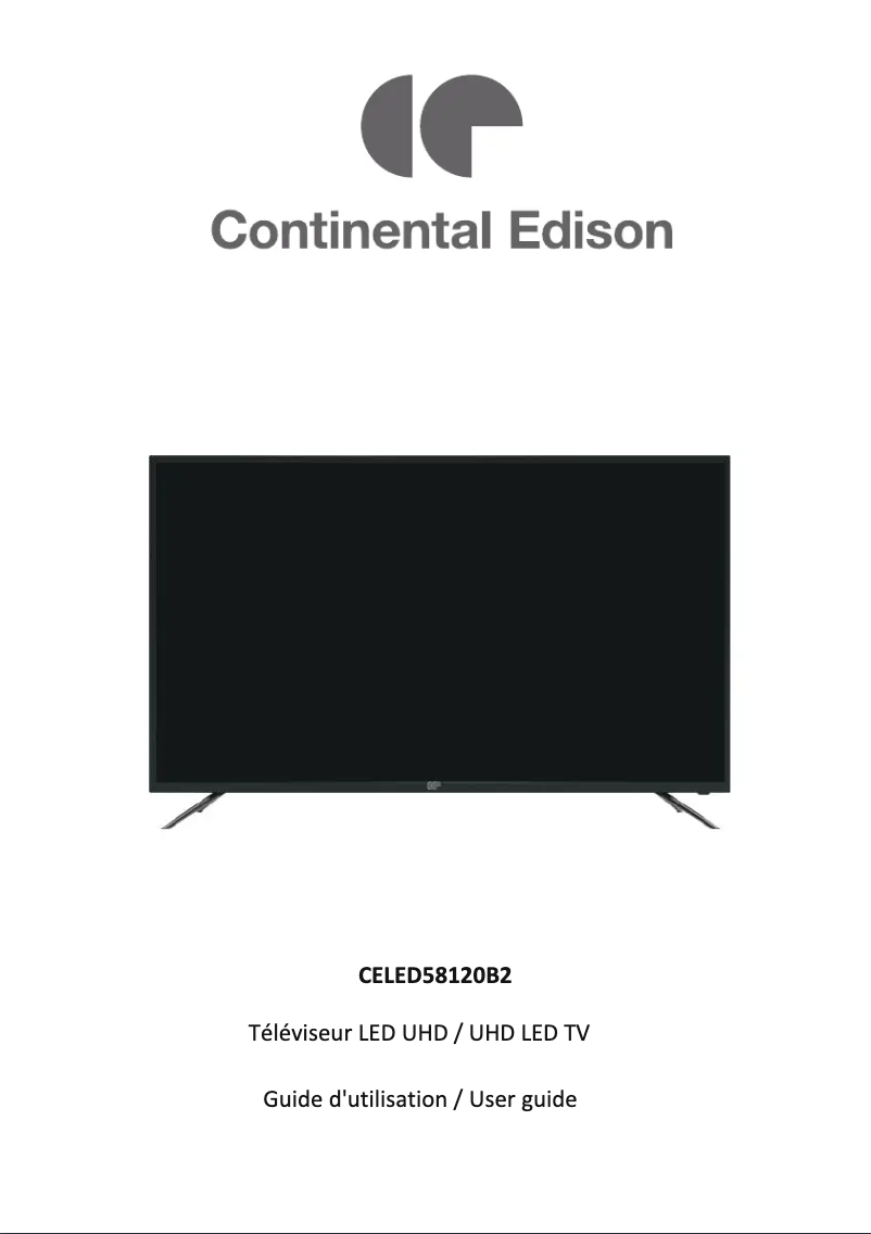 Page 1 de la notice Manuel utilisateur Continental Edison CELED58120B2