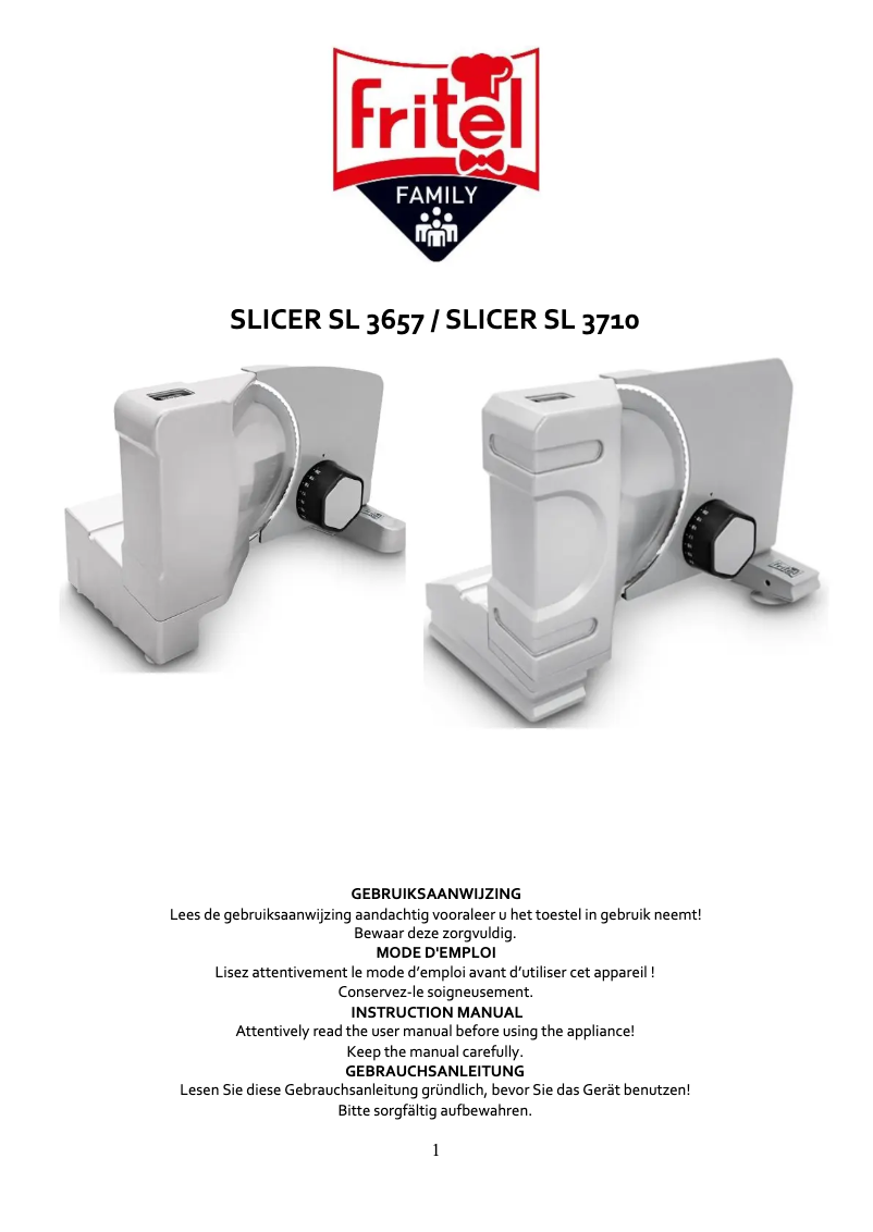 Image de la première page du manuel de l'appareil SL 3710